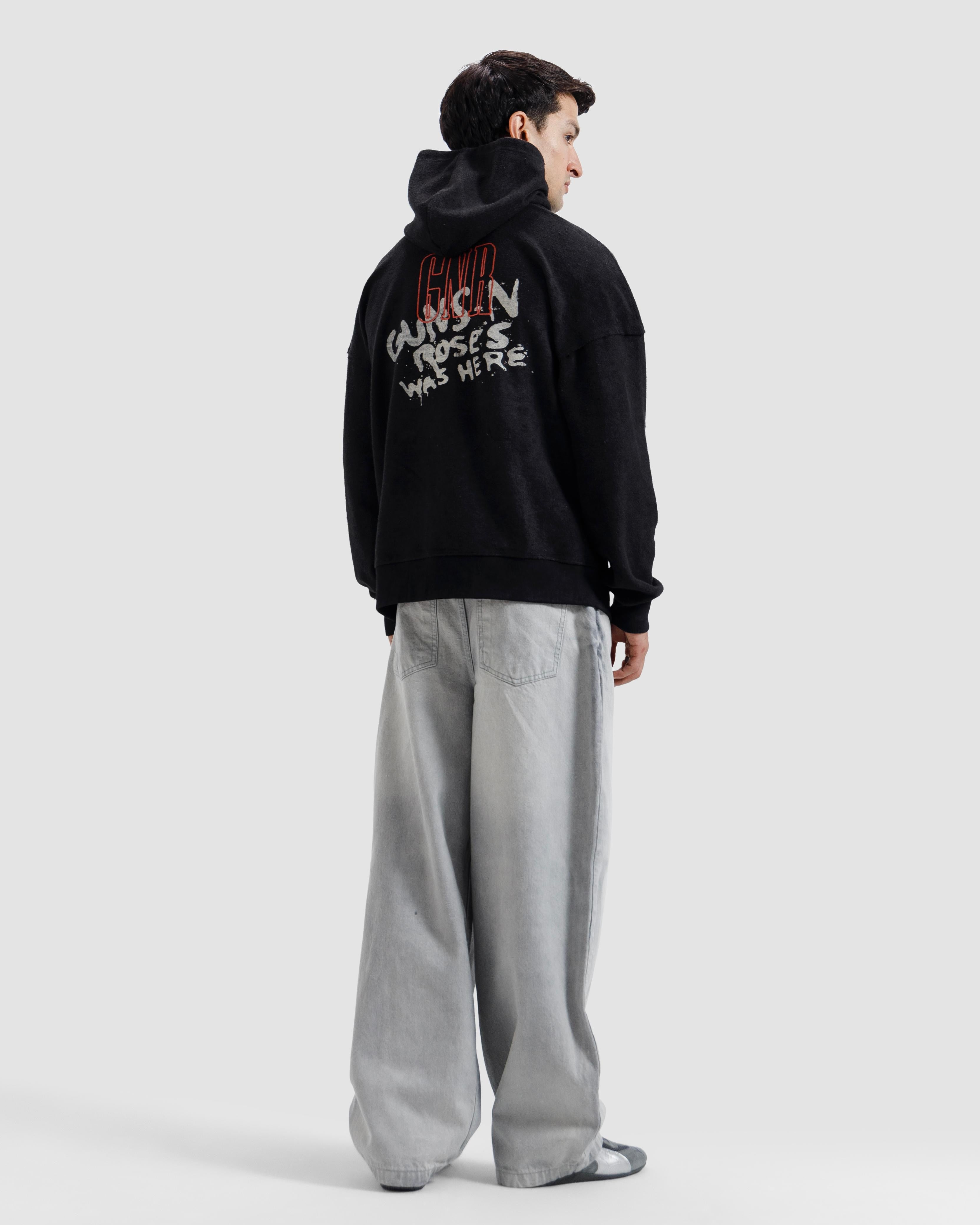 Washed Reverse Detail Guns & Roses Hoodie