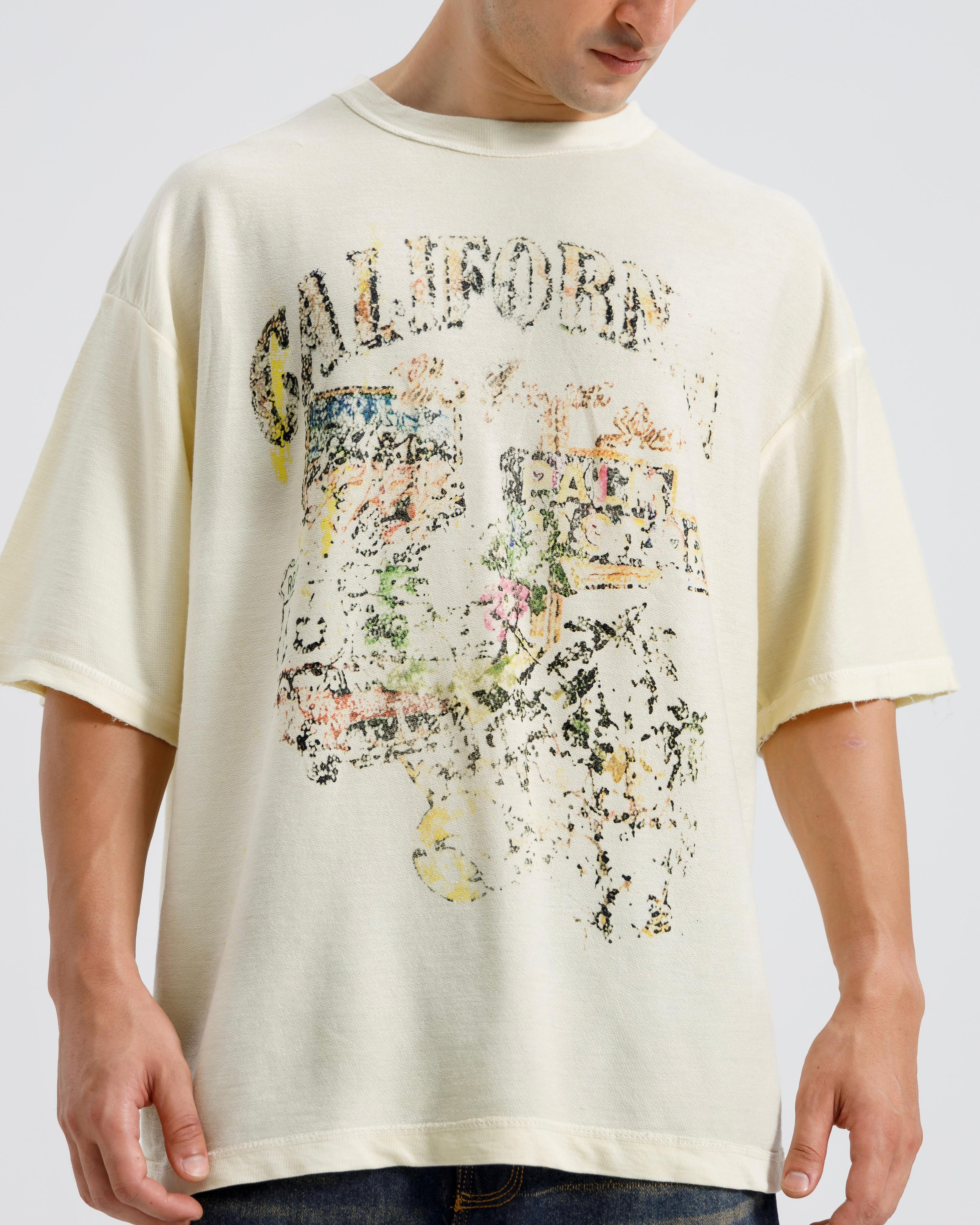 Washed Print Knit Tshirt