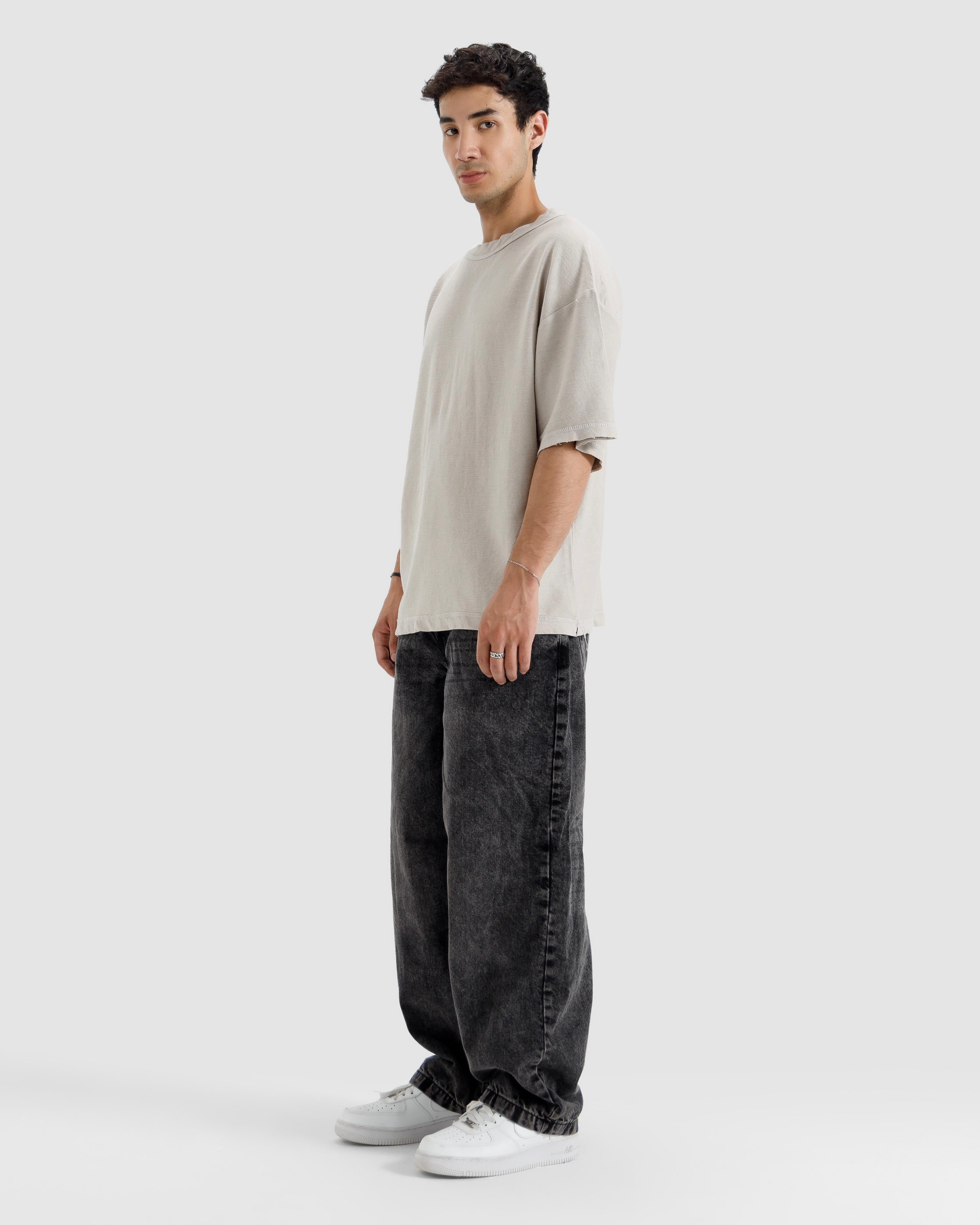 Washed Knit Basic Essential Tshirt