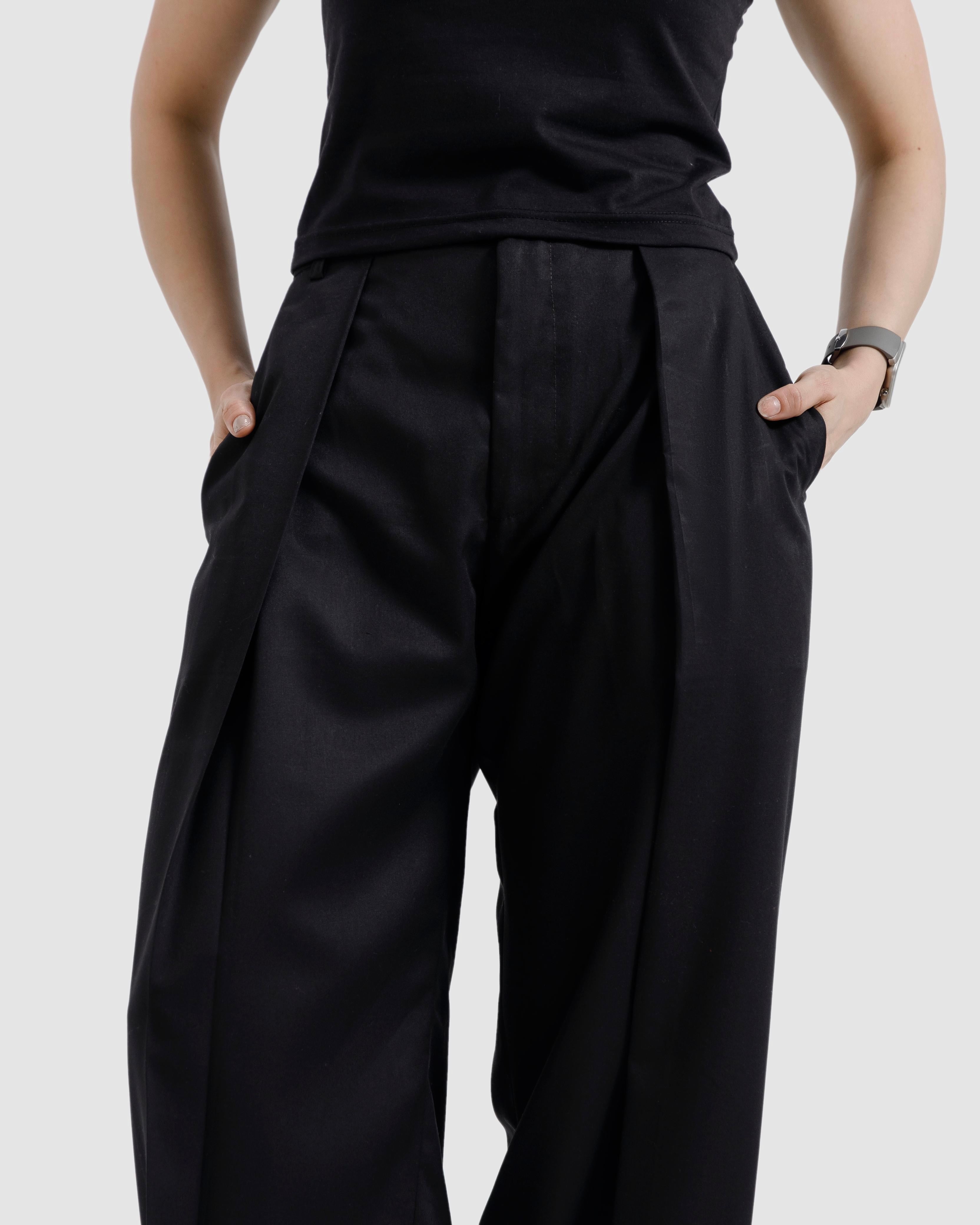 Tailored Pinstriped Pleated Pants