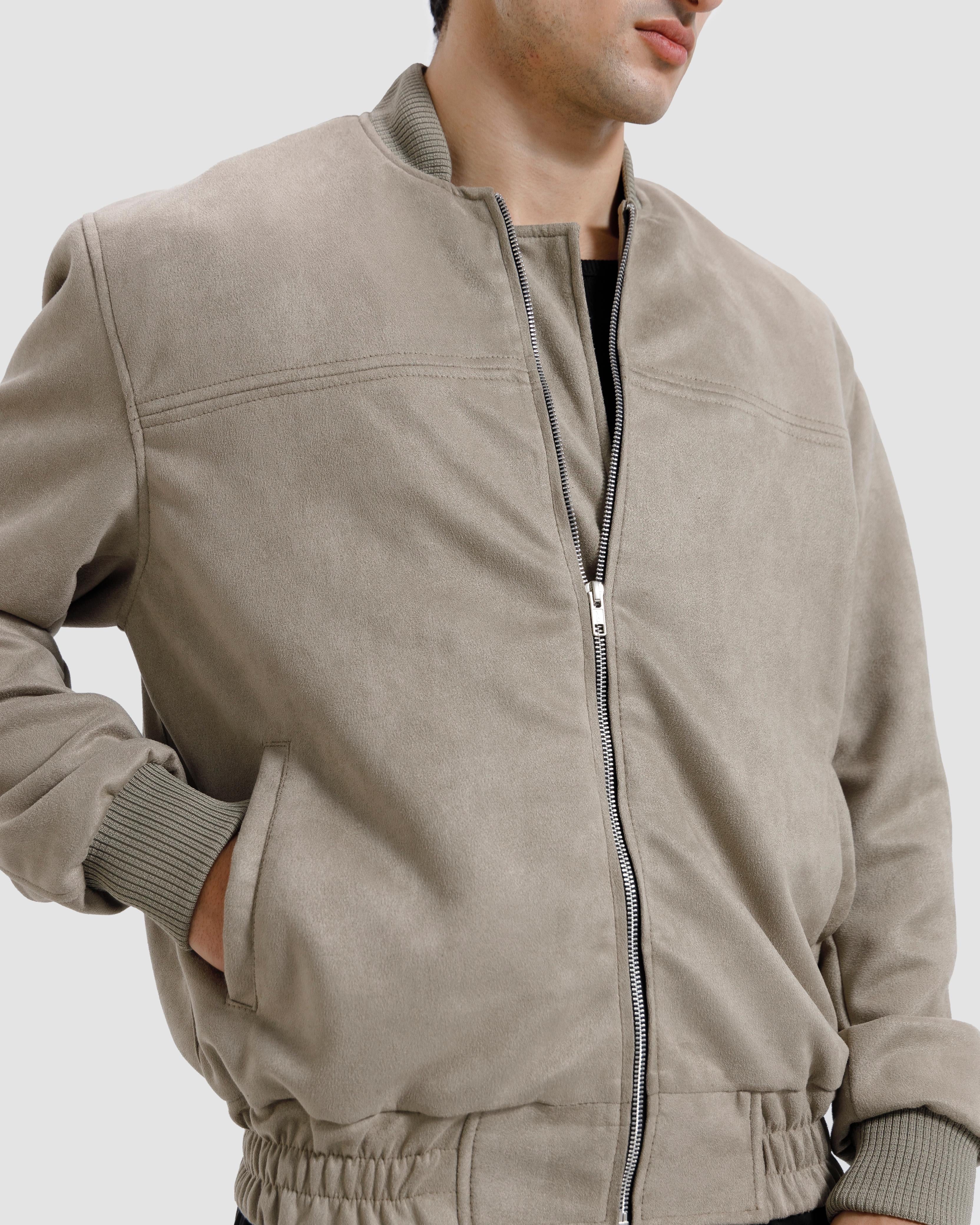 Suede Varsity Jacket