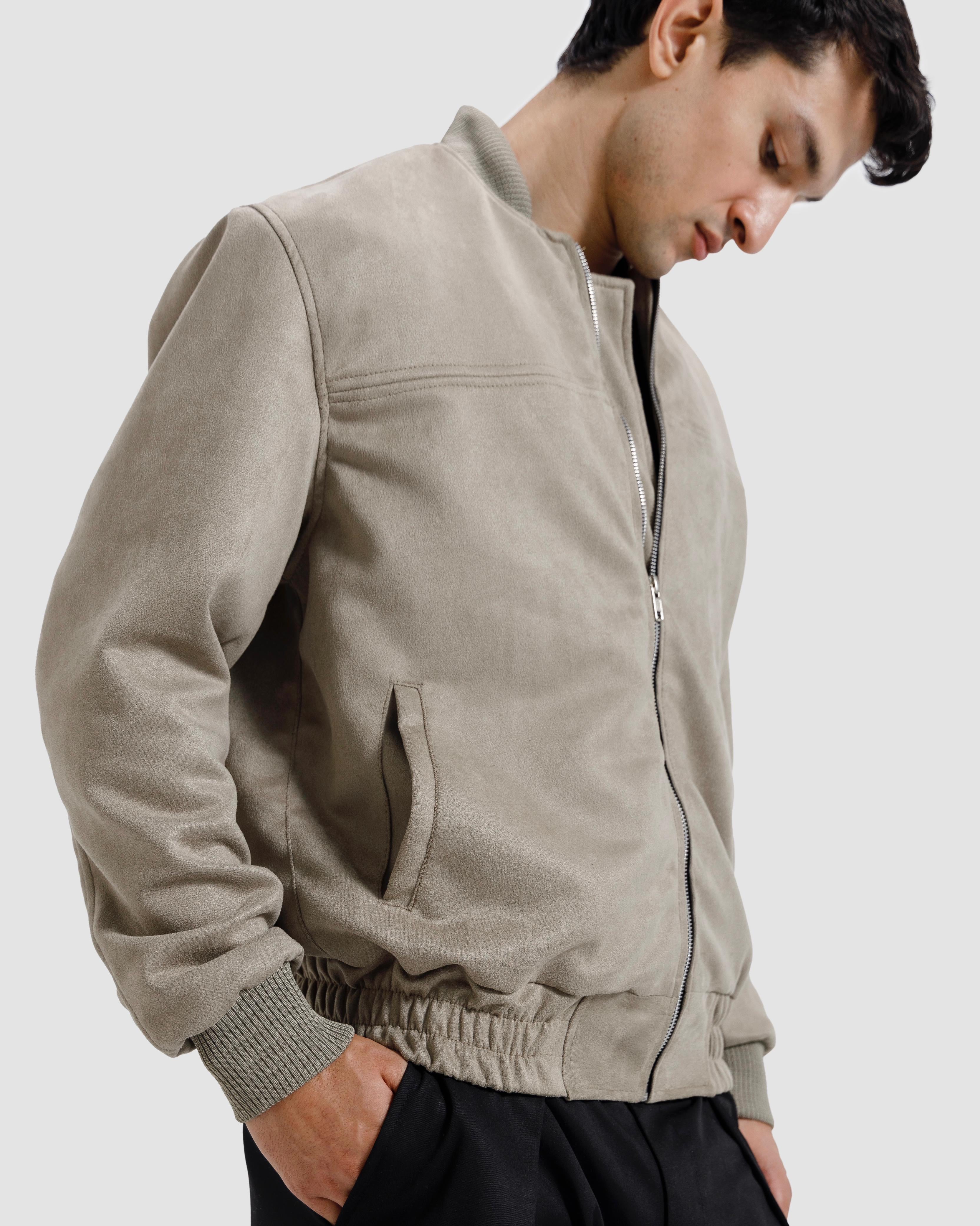 Suede Varsity Jacket