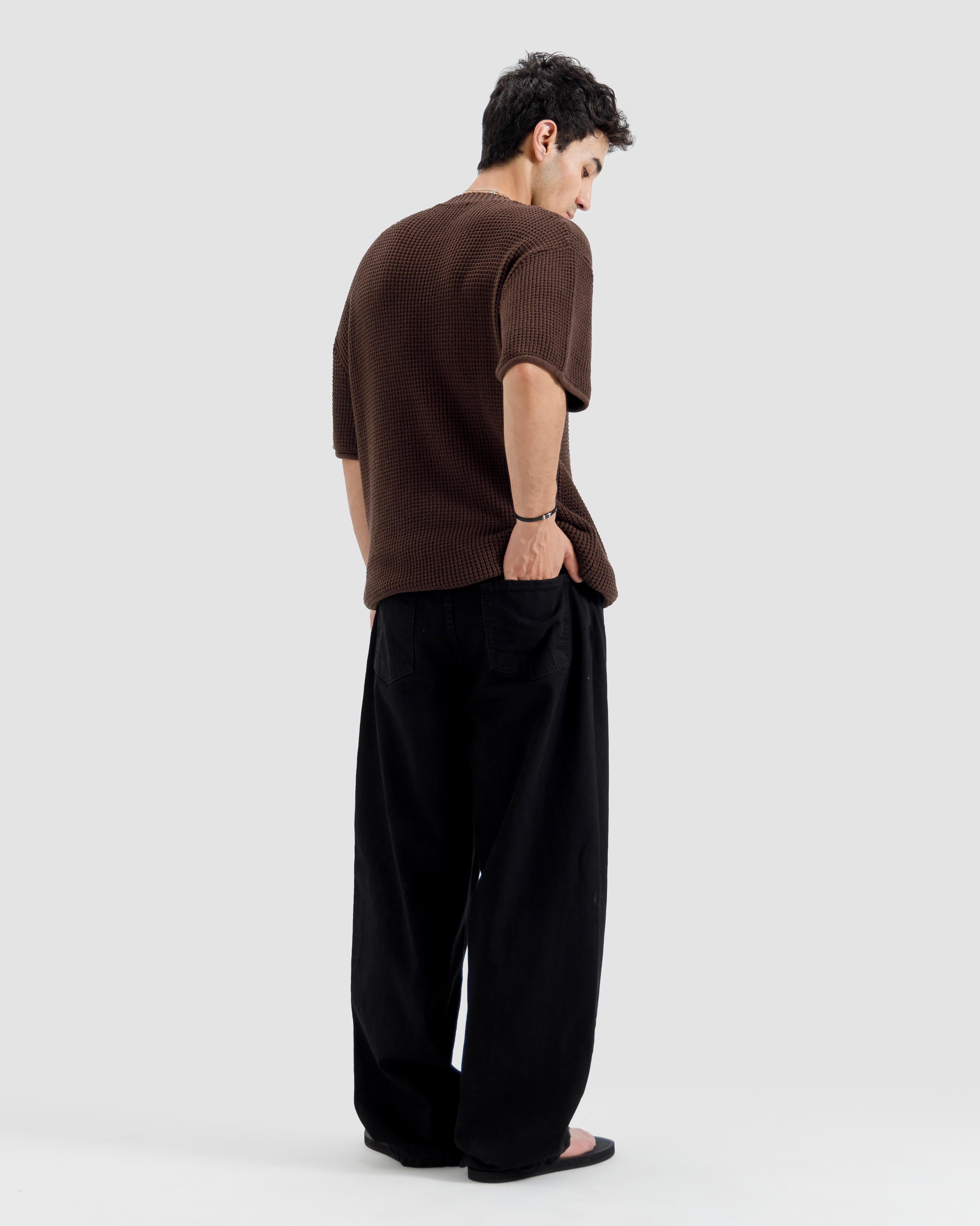 Relaxed Fit Textured Knit Tshirt