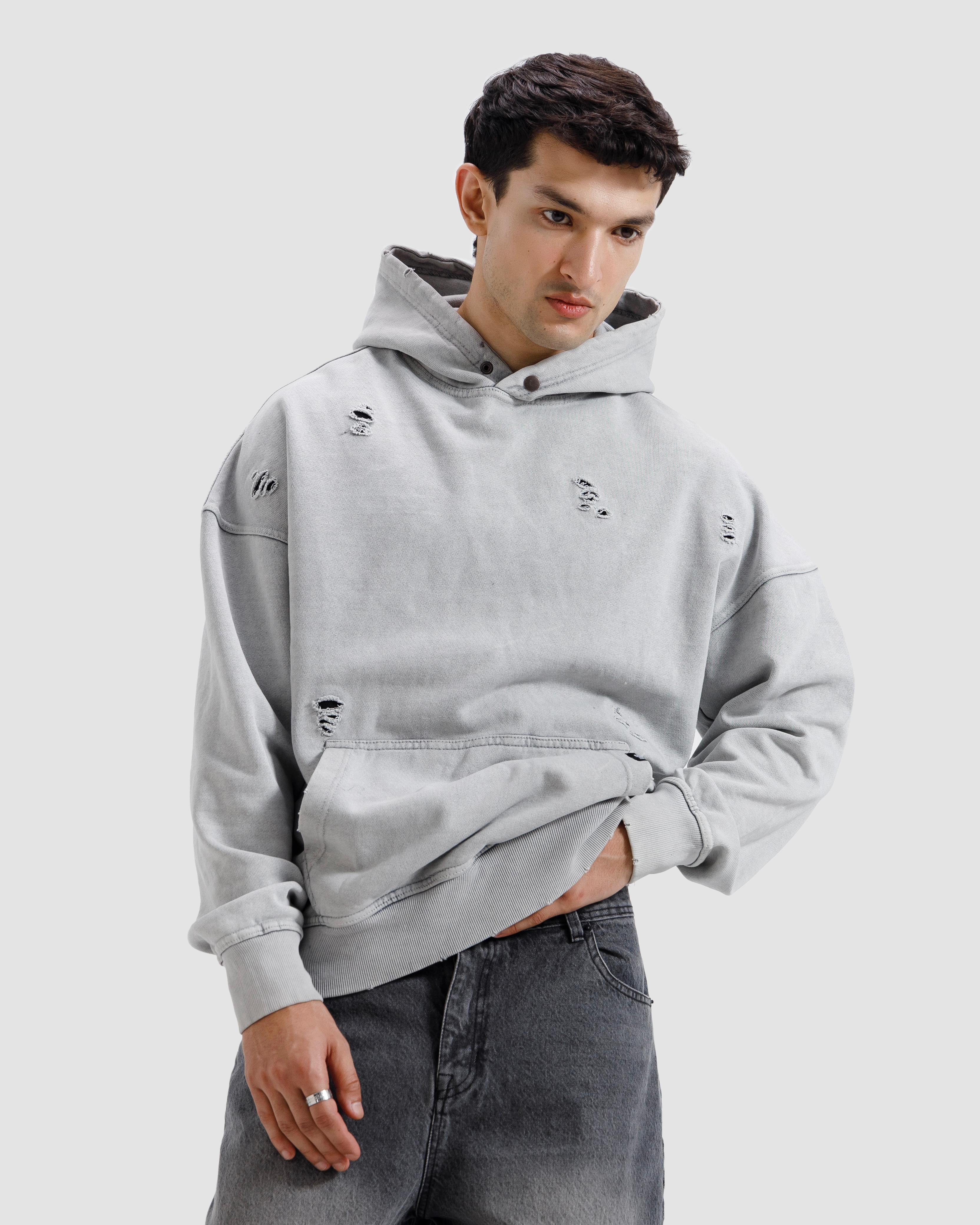 Distressed Washed Essential Hoodie