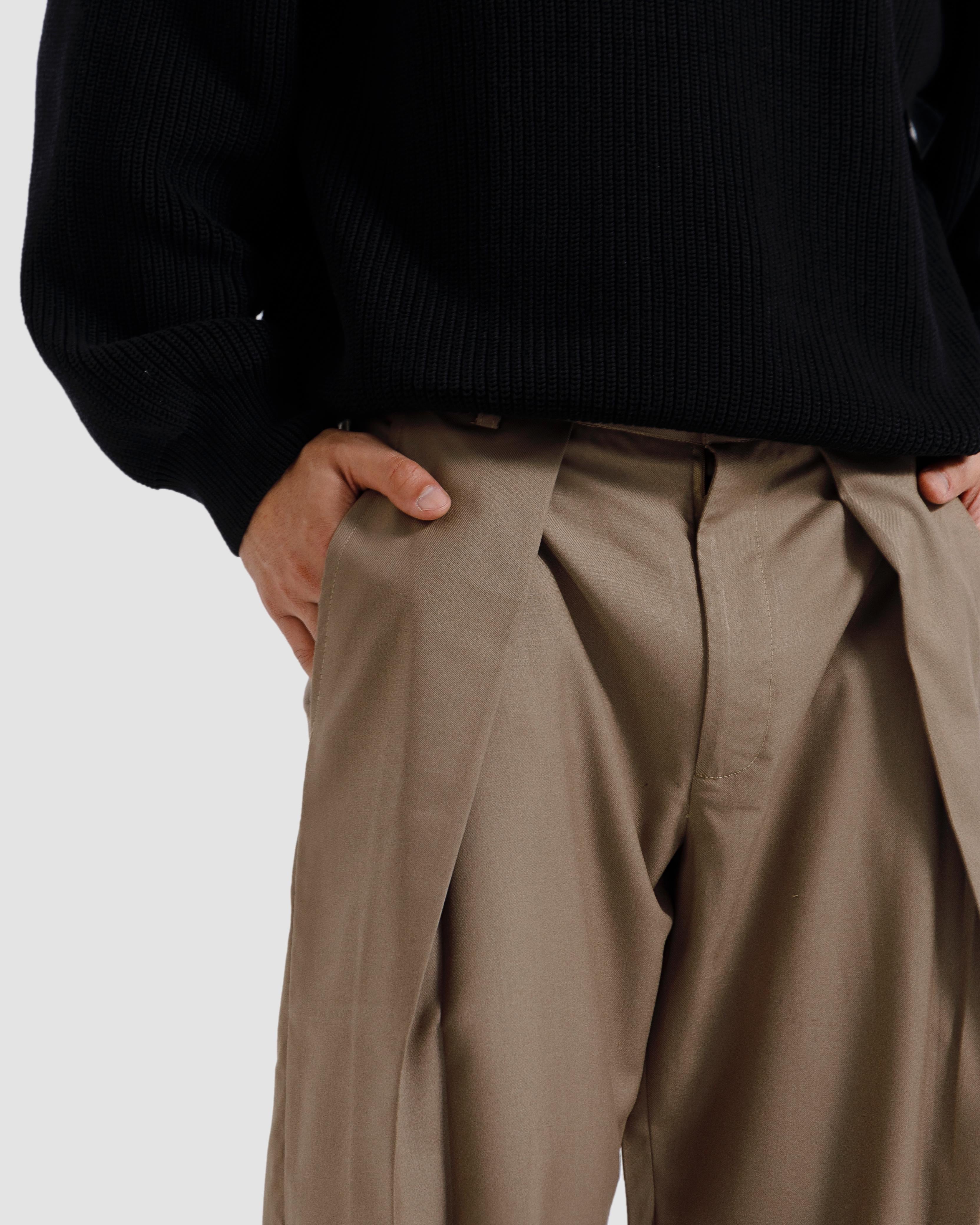 Tailored Pinstriped Pleated Pants