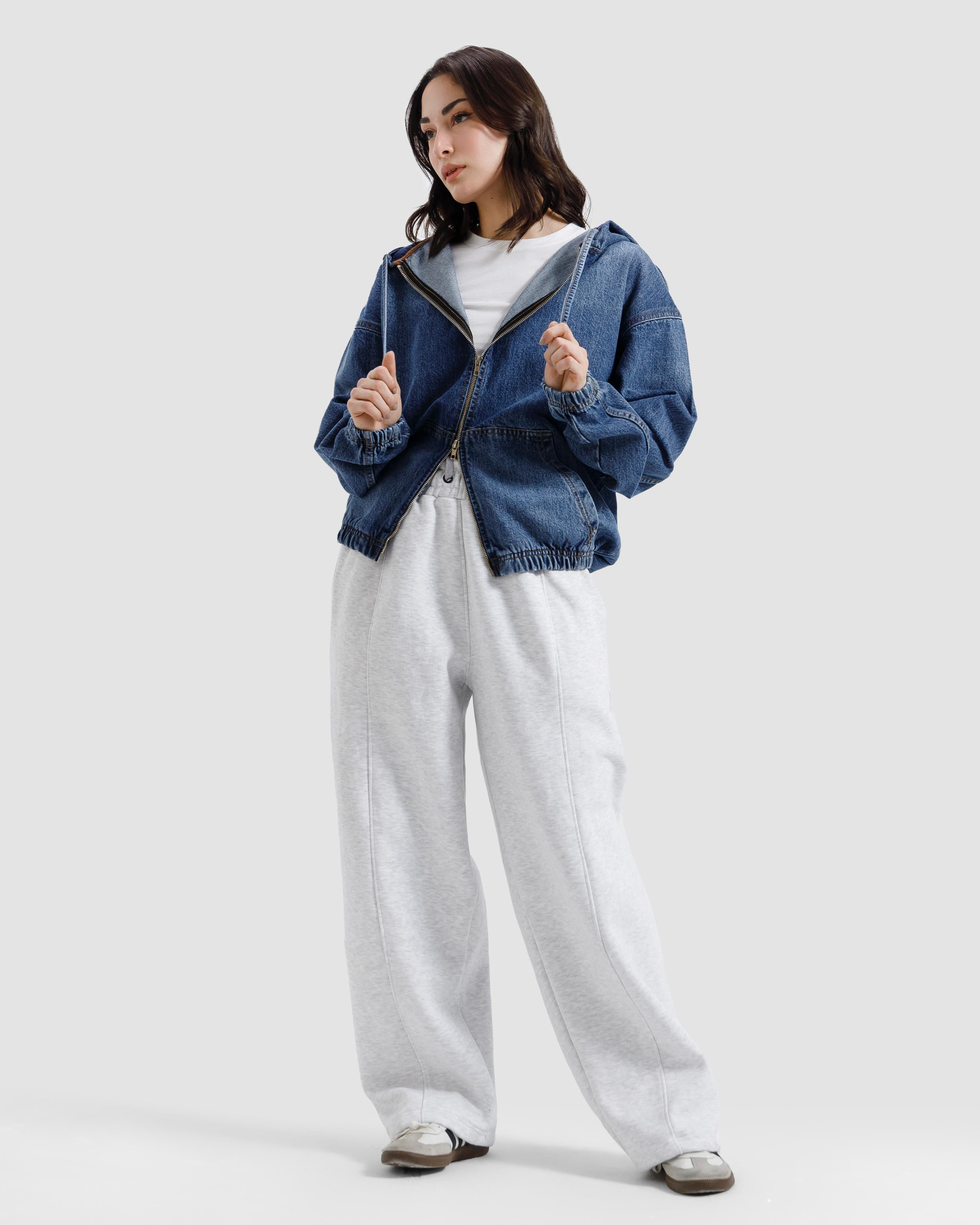 Washed Hooded Denim Jacket