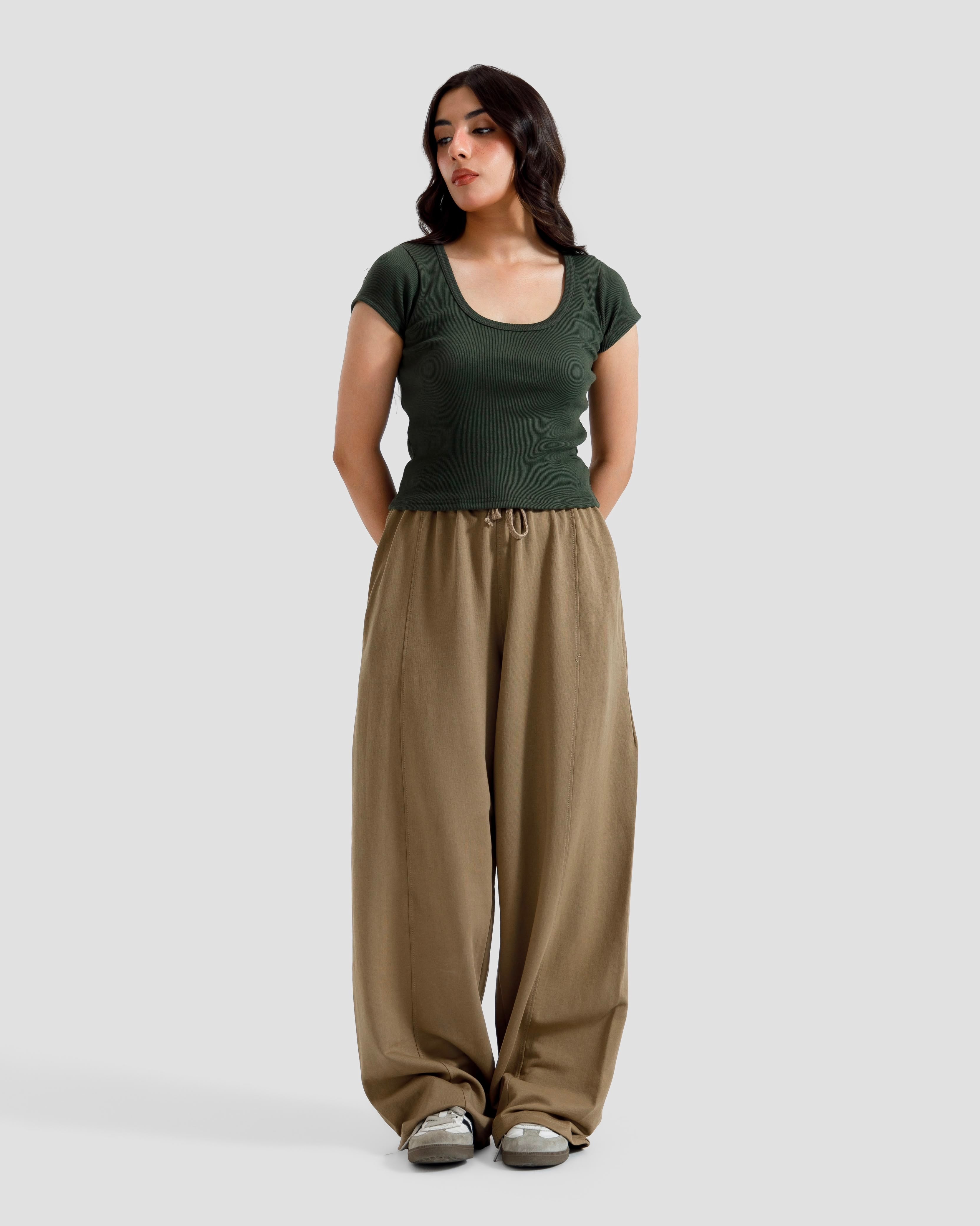 Scoop Neck Rib Tshirt