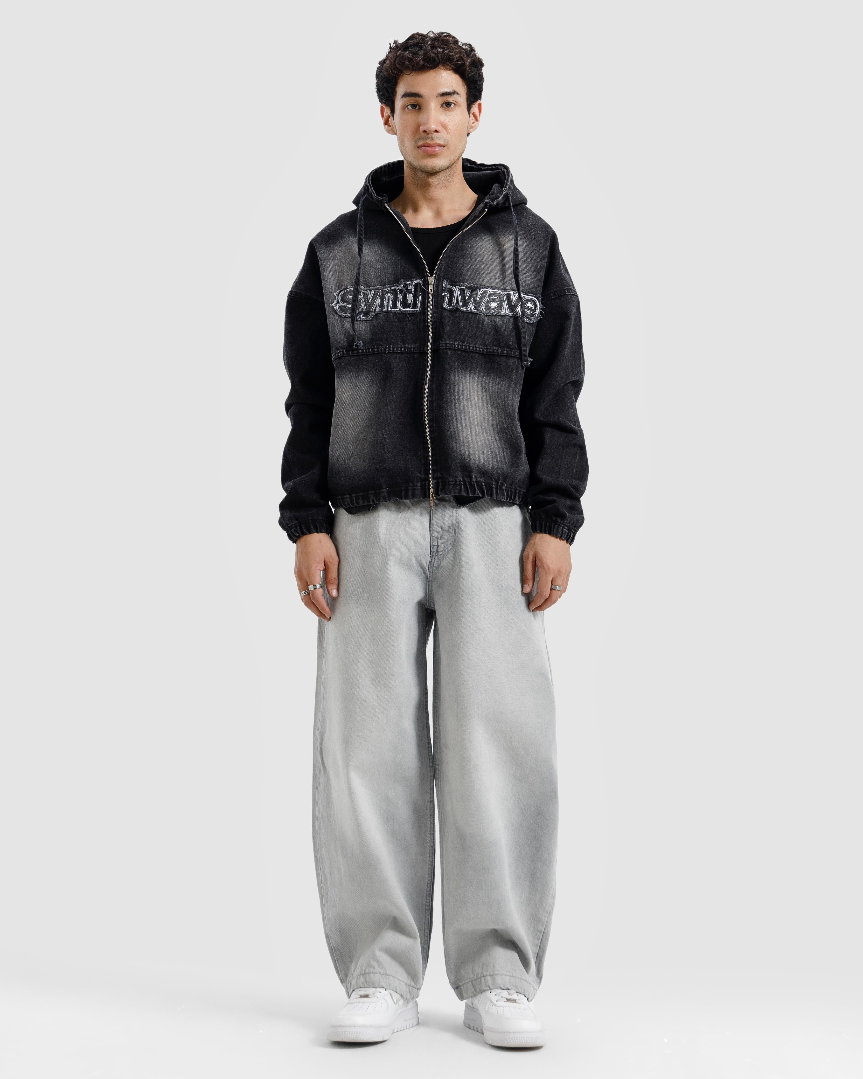 Washed Hooded Denim Jacket