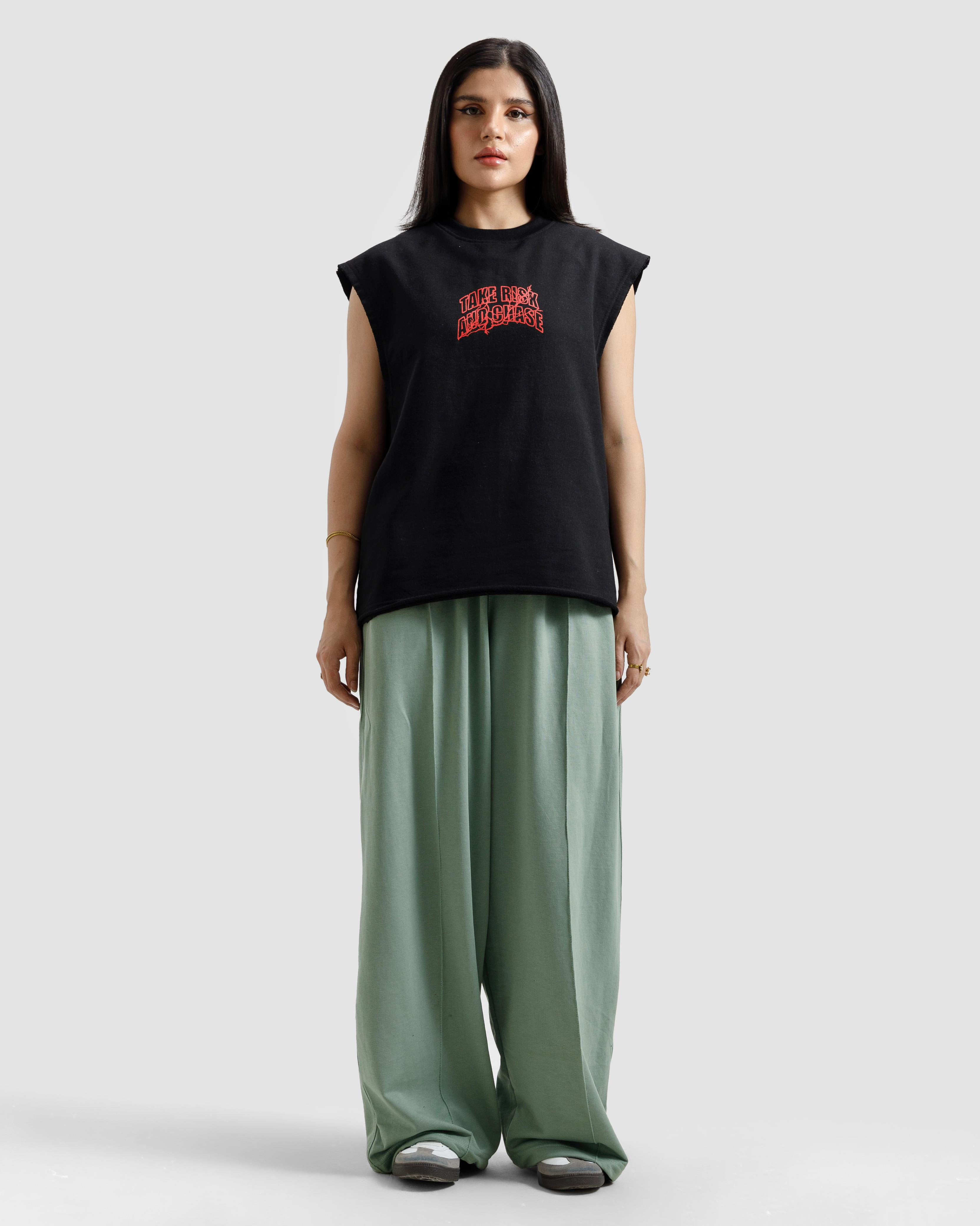 Sleeveless Take Risk And Chase Tshirt