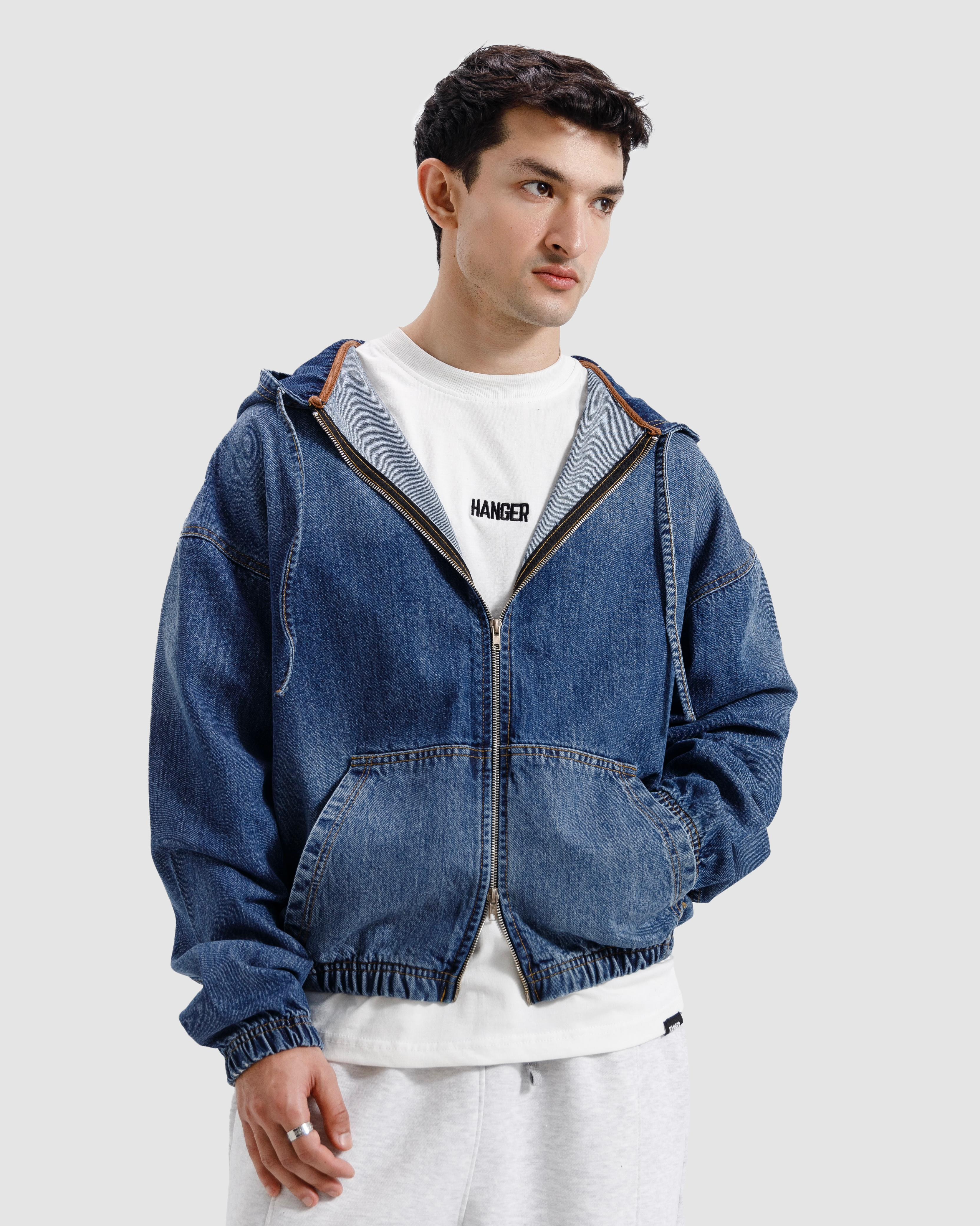 Washed Hooded Denim Jacket
