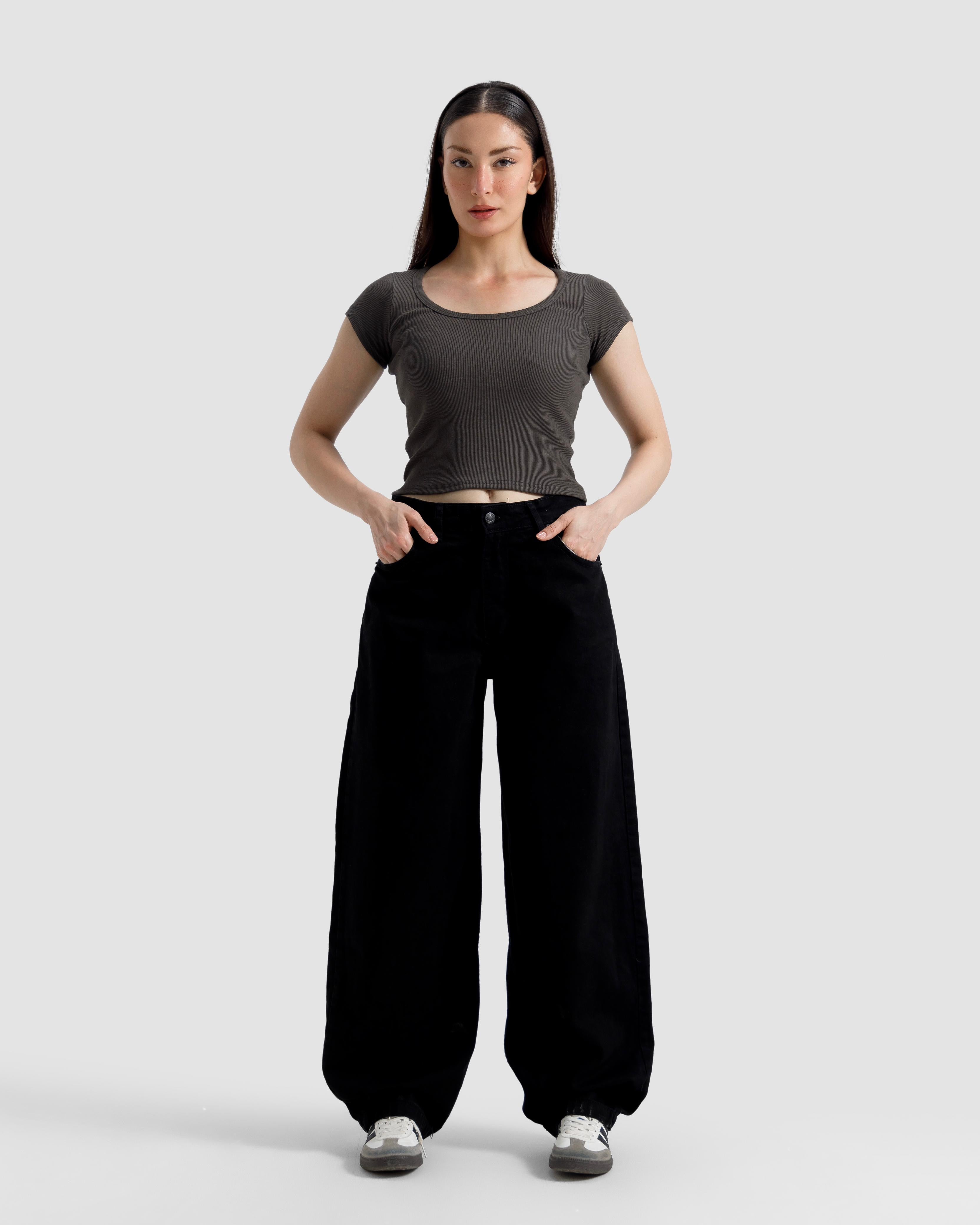 Scoop Neck Rib Tshirt