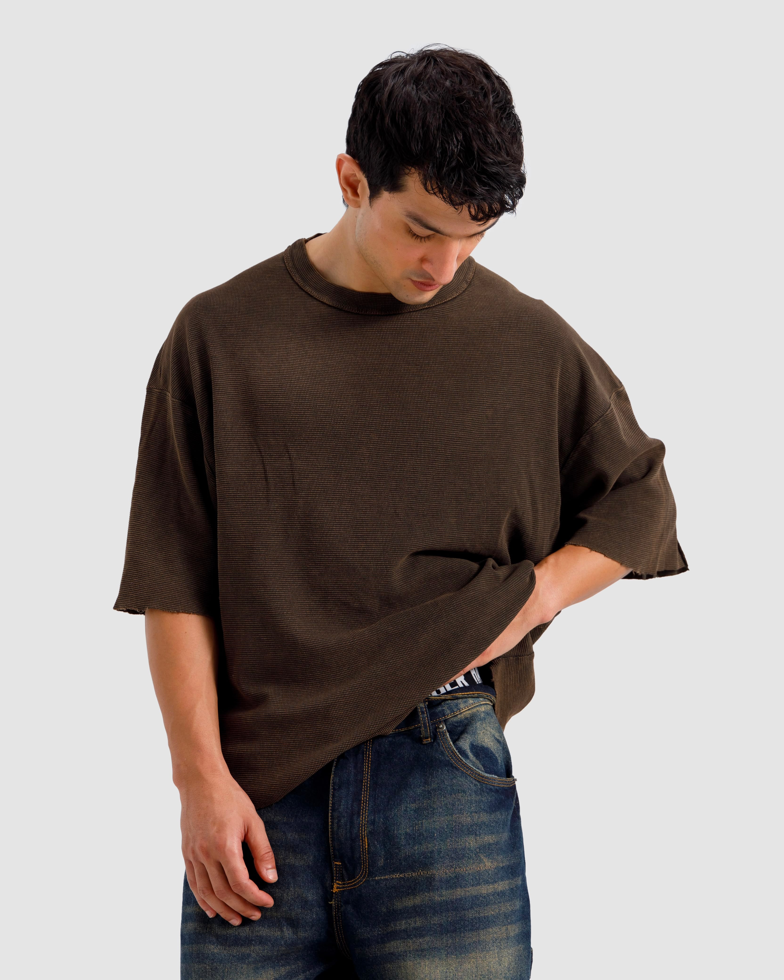 Washed Knit Shoulder Detail Essential Tshirt