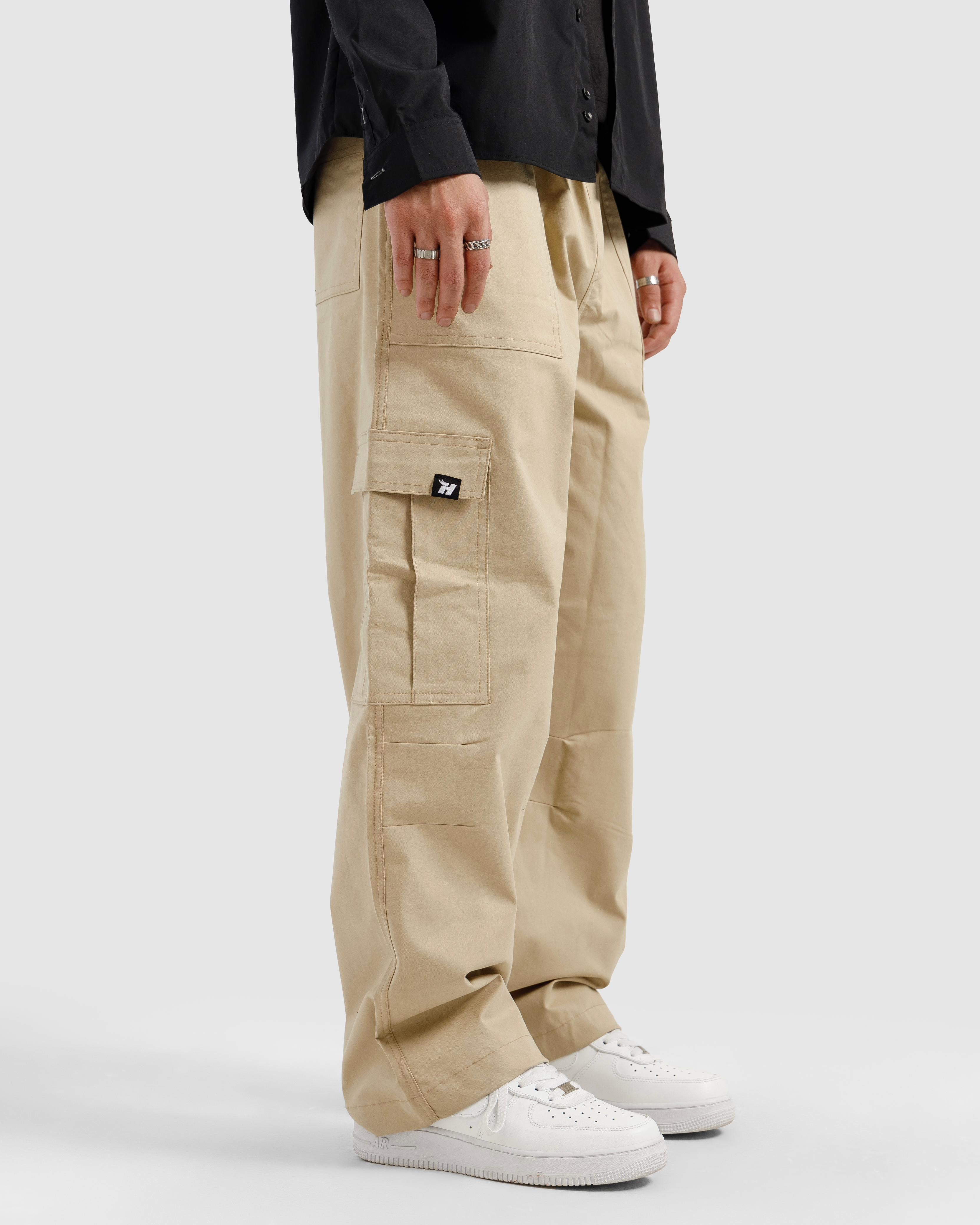 Beige Cargo Pants