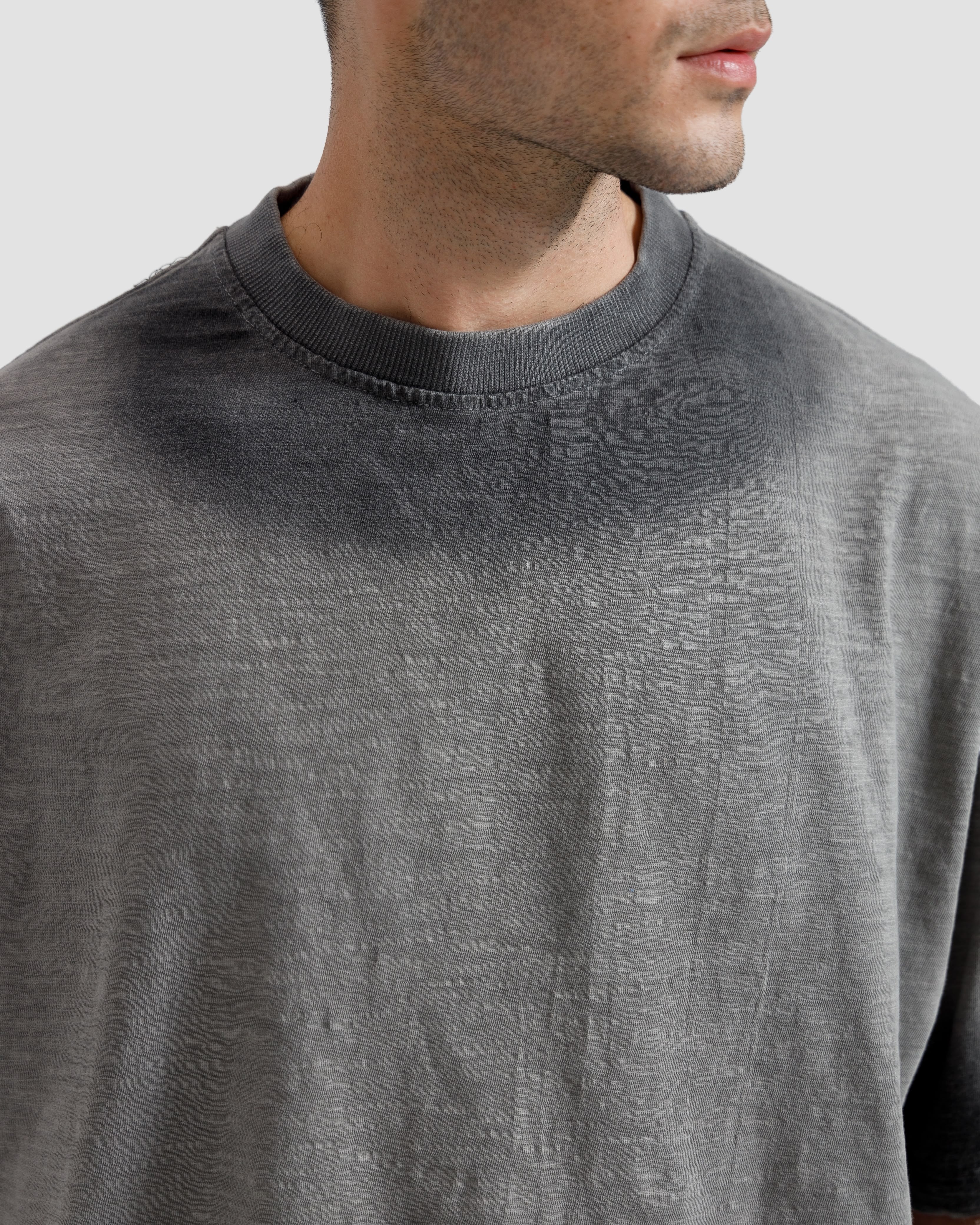 Slub Textured Washed T-Shirt
