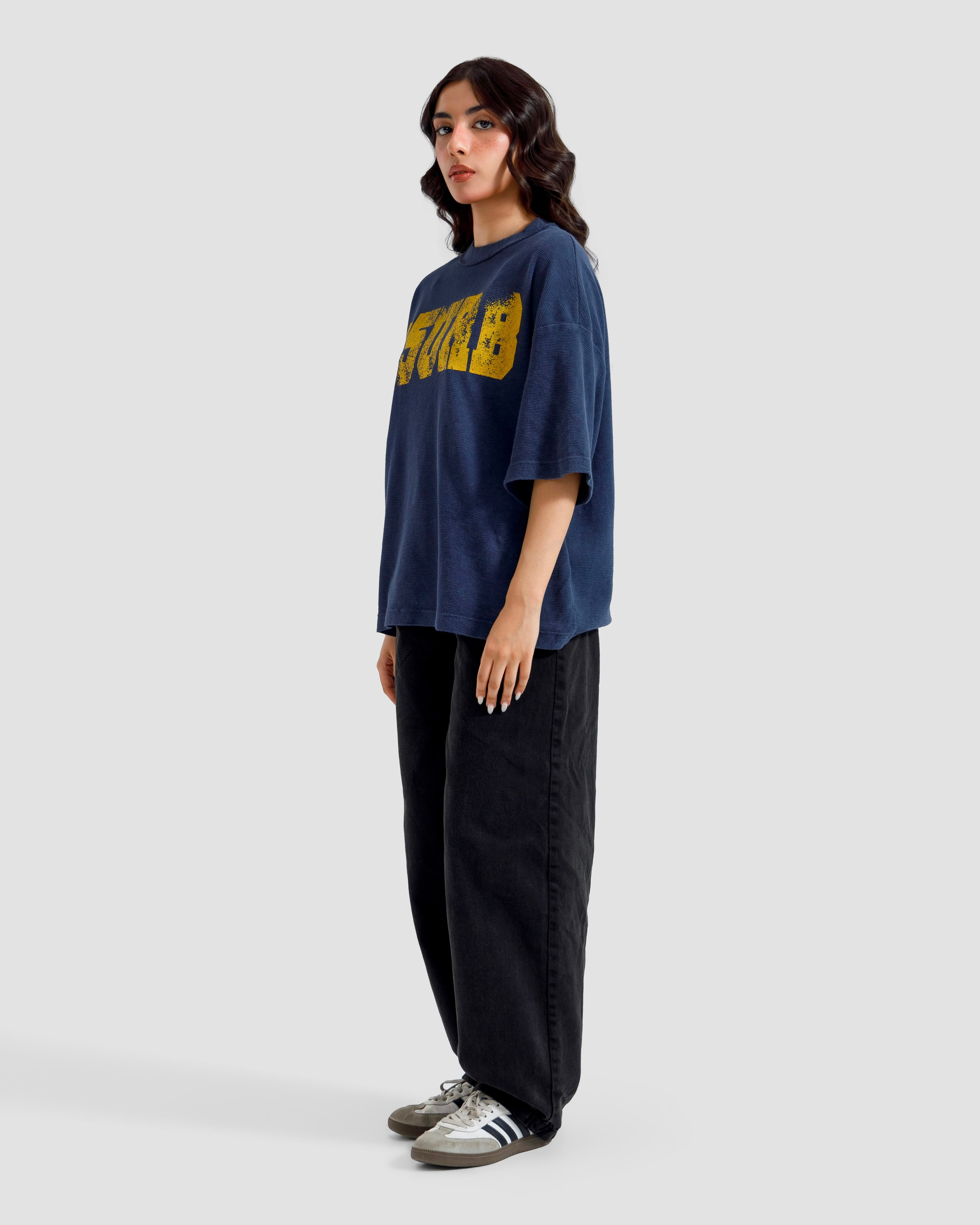 Washed Print Knit Tshirt