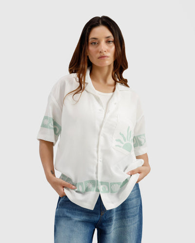 Creased Effect Graphic Shirt