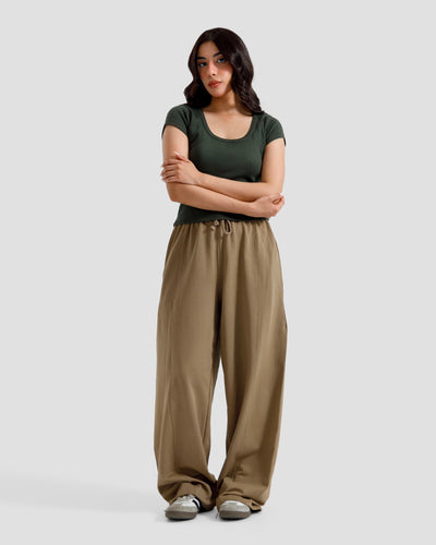 Scoop Neck Rib Tshirt