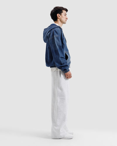 Washed Hooded Denim Jacket