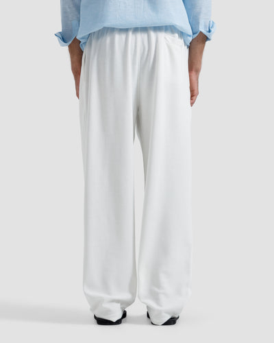 Straight Fit Interlock Pleated Trousers