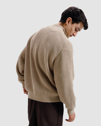 Knitted Quarter-Zip Sweater