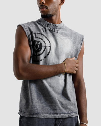 Washed Dart Sleeveless Tshirt