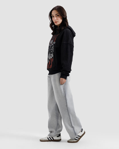 Washed Reverse Detail Guns & Roses Hoodie