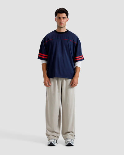 Varsity Pipping Mesh Tshirt