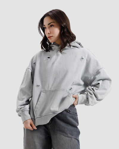 Distressed Washed Essential Hoodie