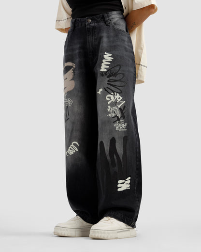 Graffiti Baggy Jeans