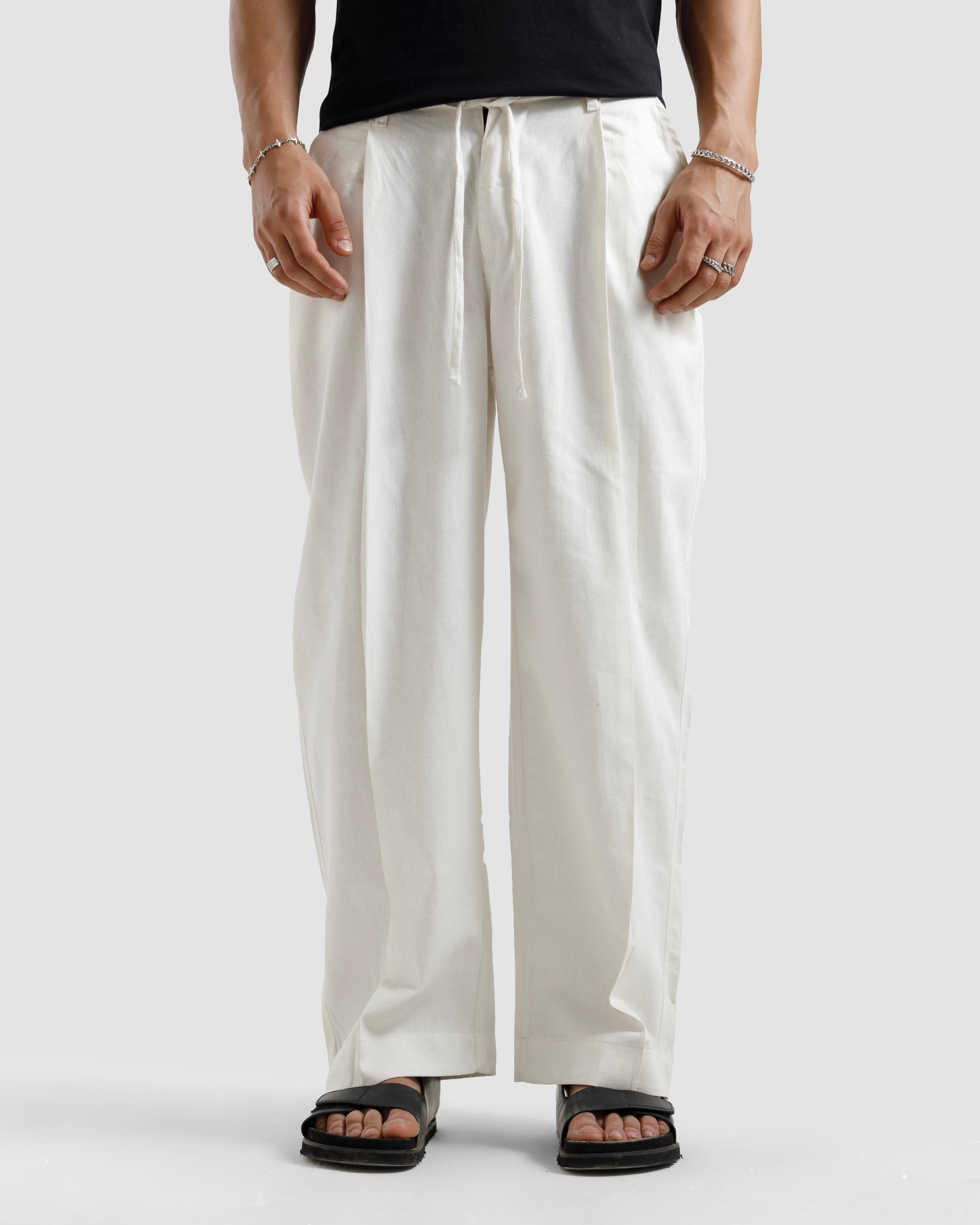 Tailored Linen Pleated Pants