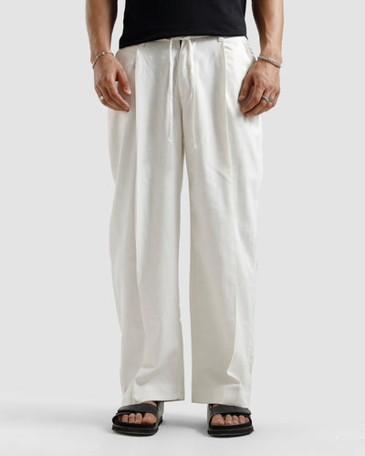 Tailored Linen Pleated Pants