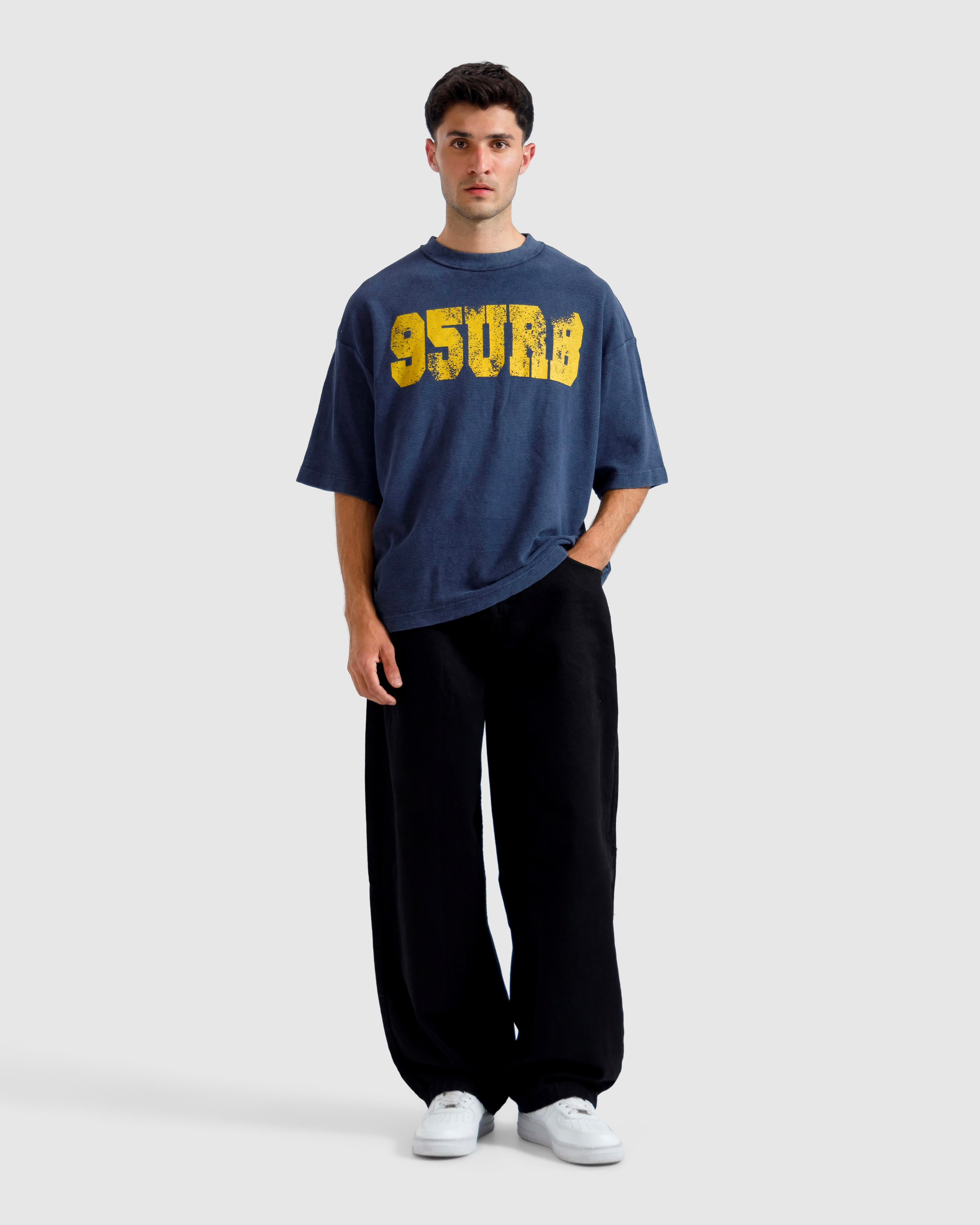 Washed Print Knit Tshirt