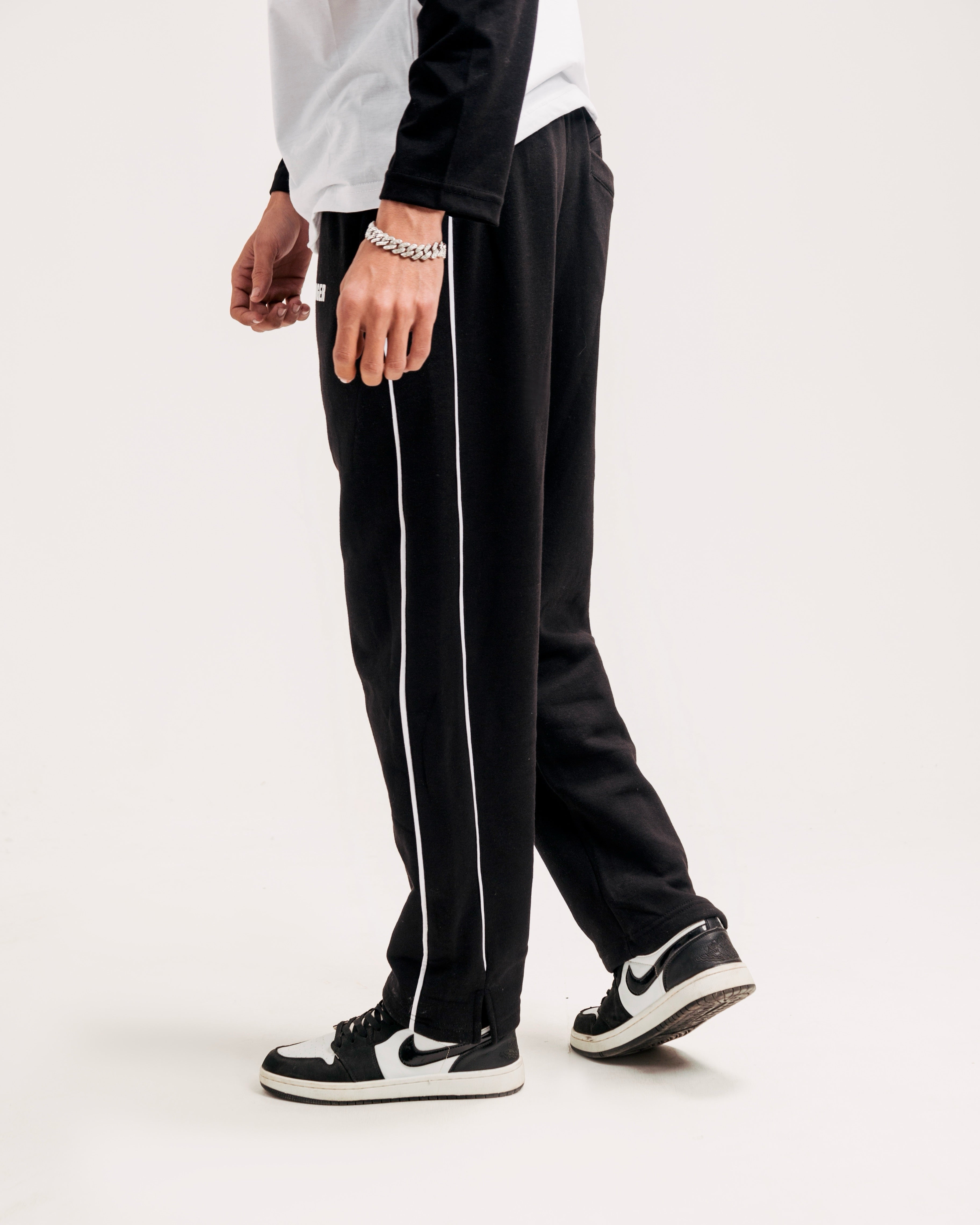 Black Piping Trousers