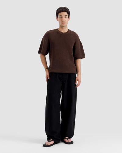 Relaxed Fit Textured Knit Tshirt