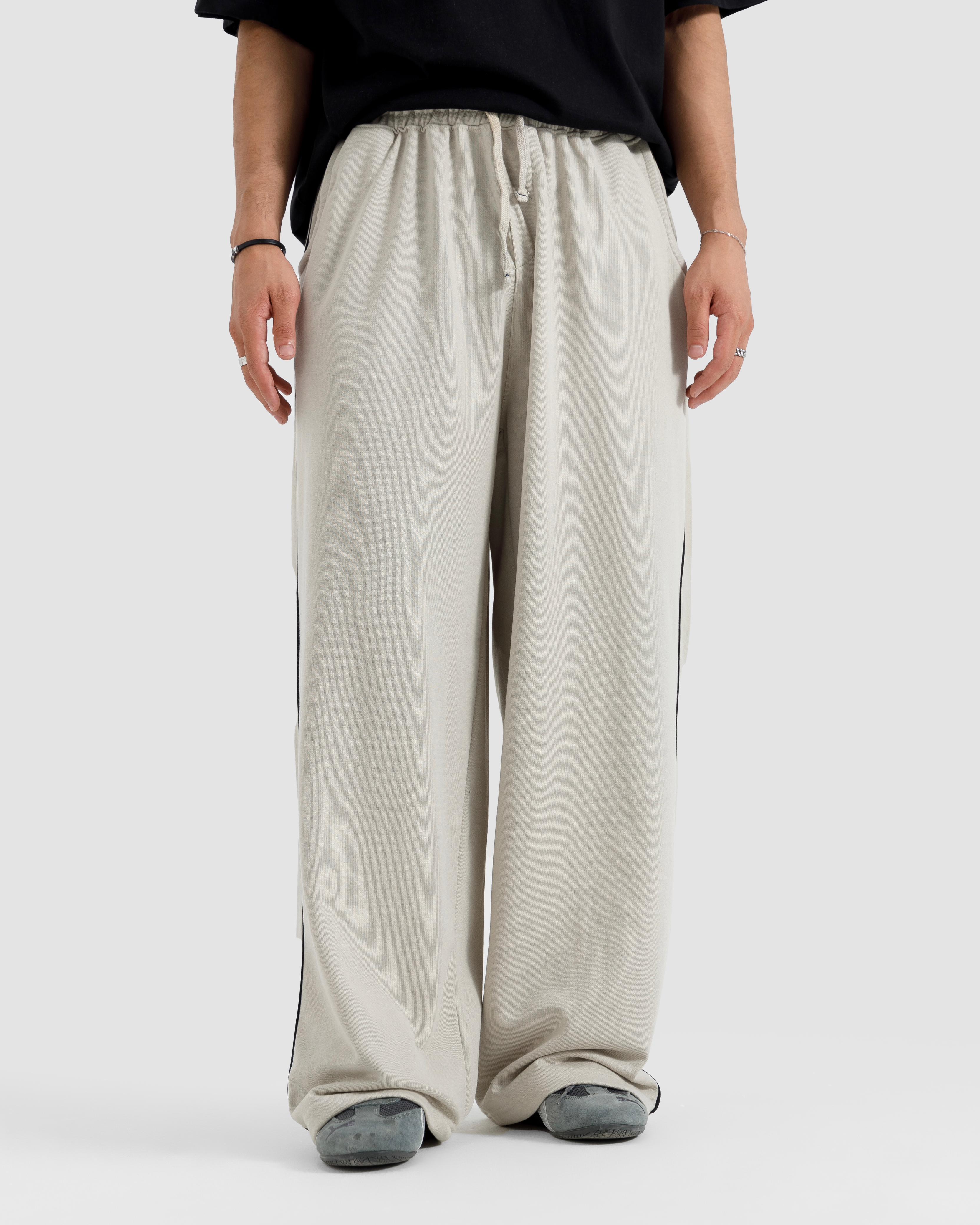 Baggy Fit Trousers With Piping Detail