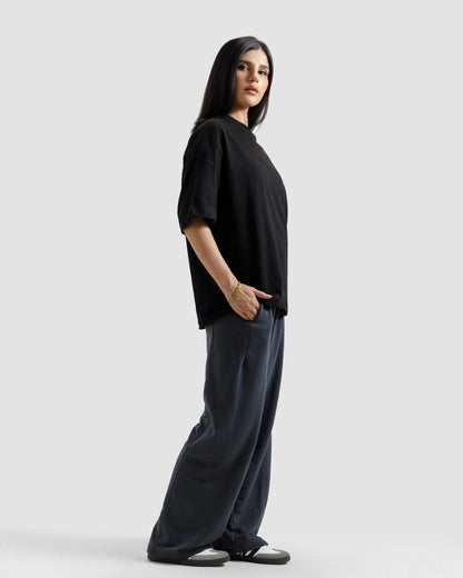 Boxy Shoulder Detail Basic Essential
