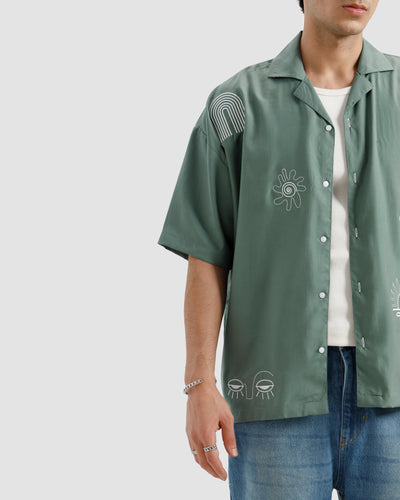 Embroidered Collar Shirt