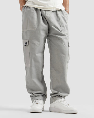 Washed Ash Grey Cargo Pants