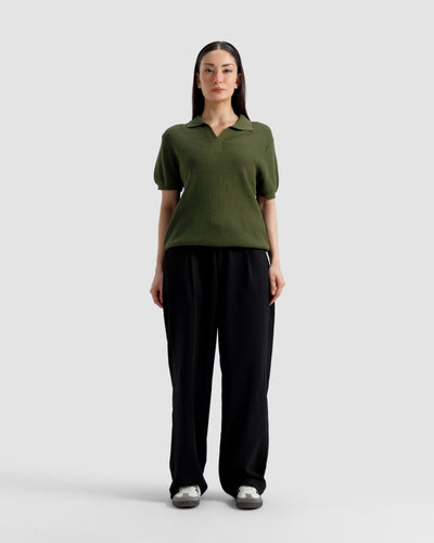 Textured Knit Polo