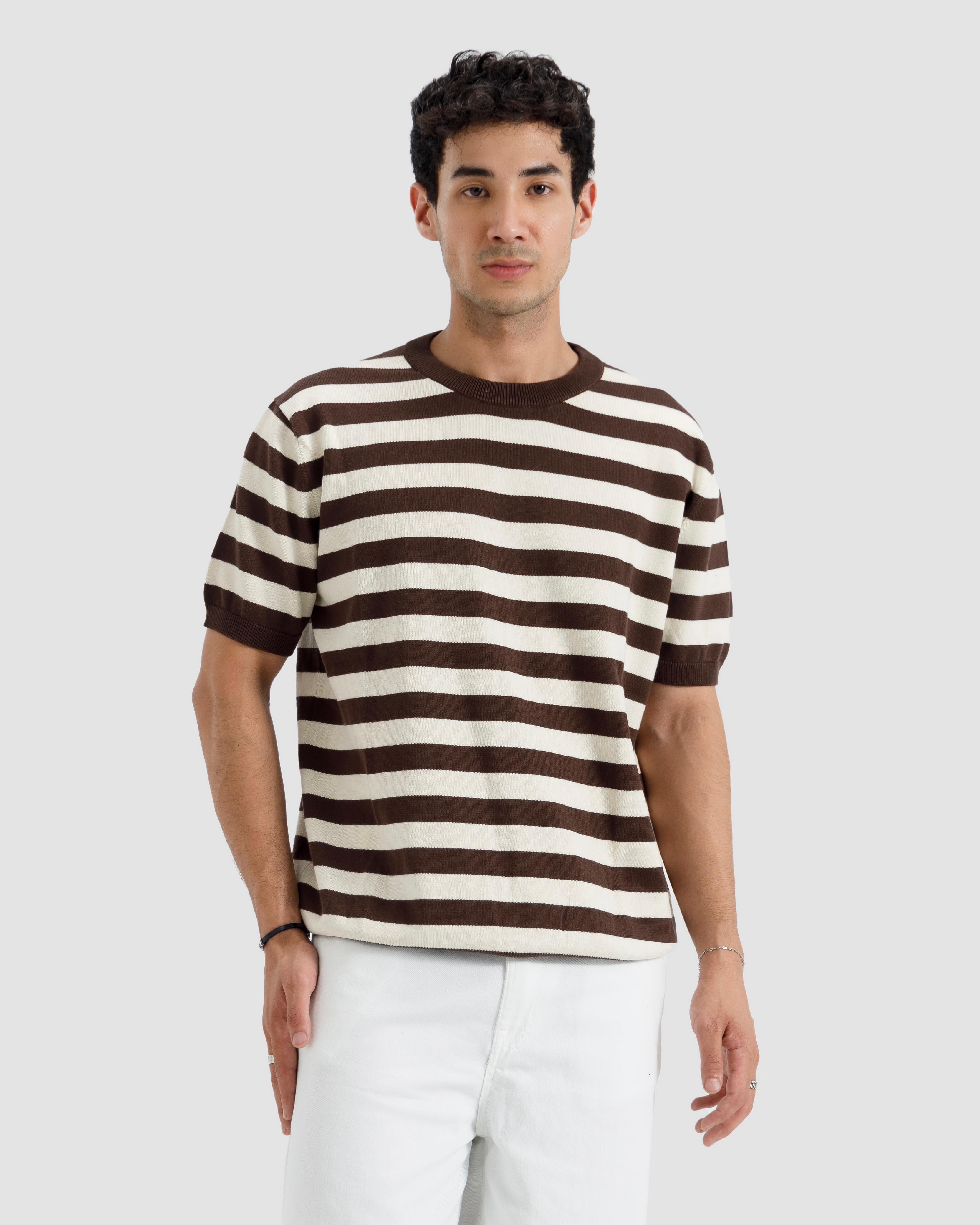 Striped Knit Basic Essential
