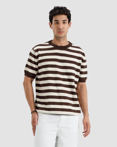 Striped Knit Basic Essential