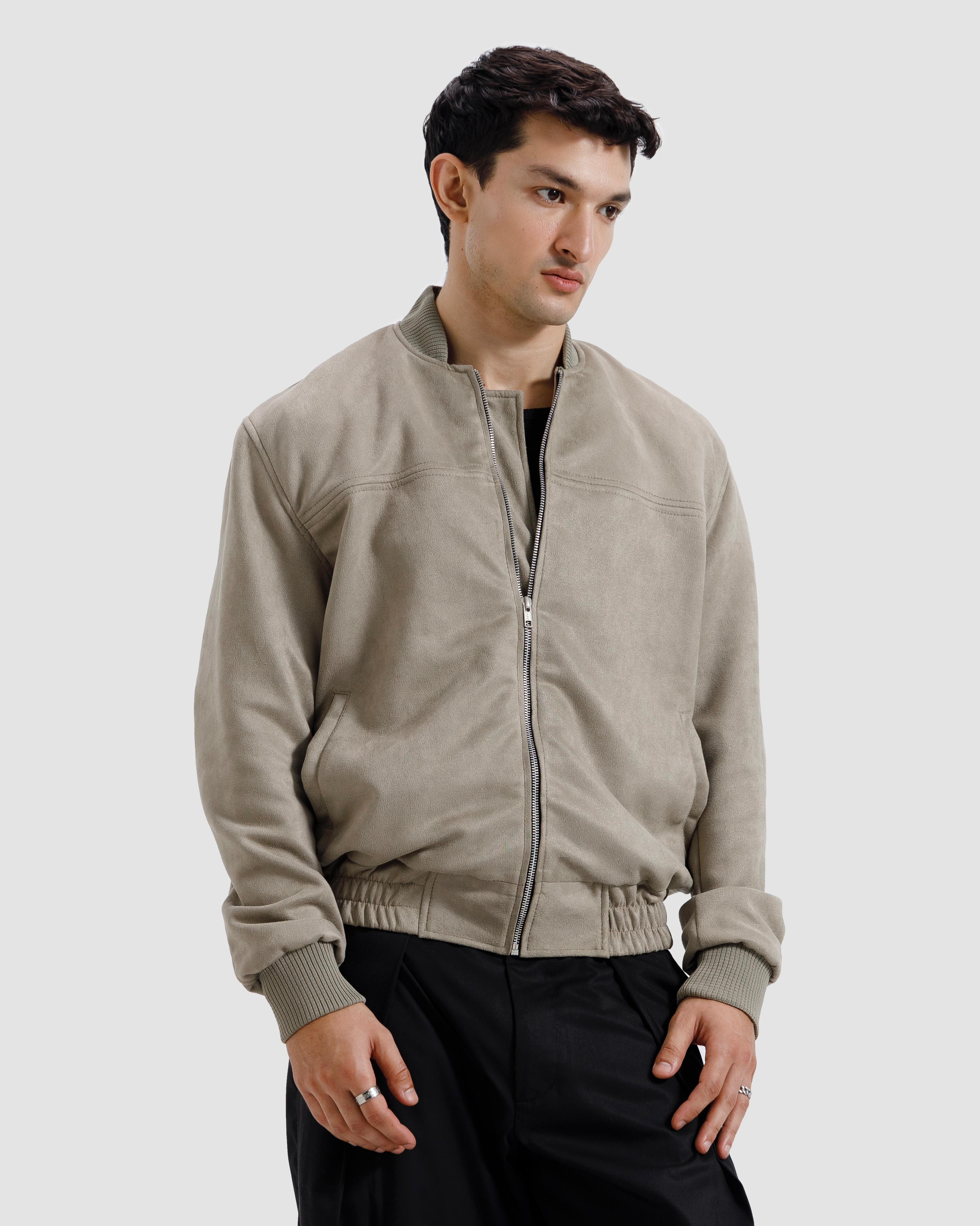 Suede Varsity Jacket