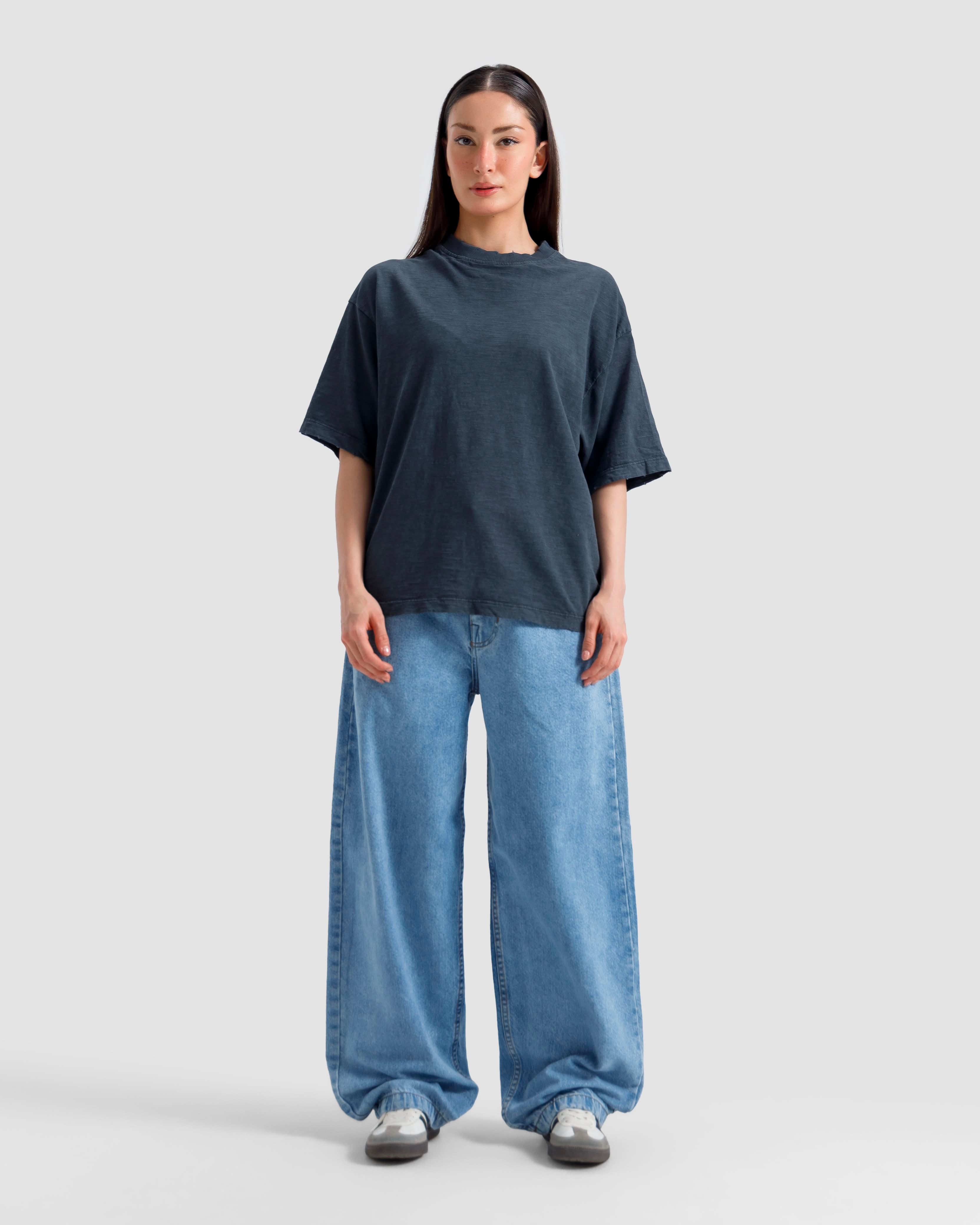 Slub Textured Washed T-Shirt