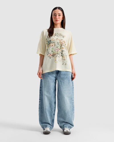 Washed Print Knit Tshirt