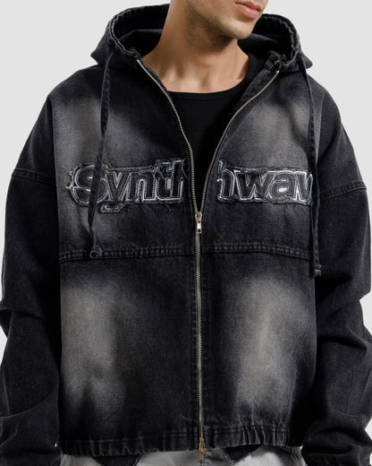 Washed Hooded Denim Jacket