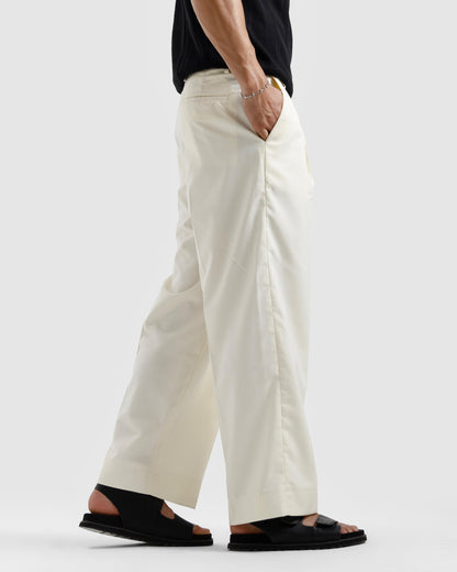 Tailored Wide Leg Pleated Pants