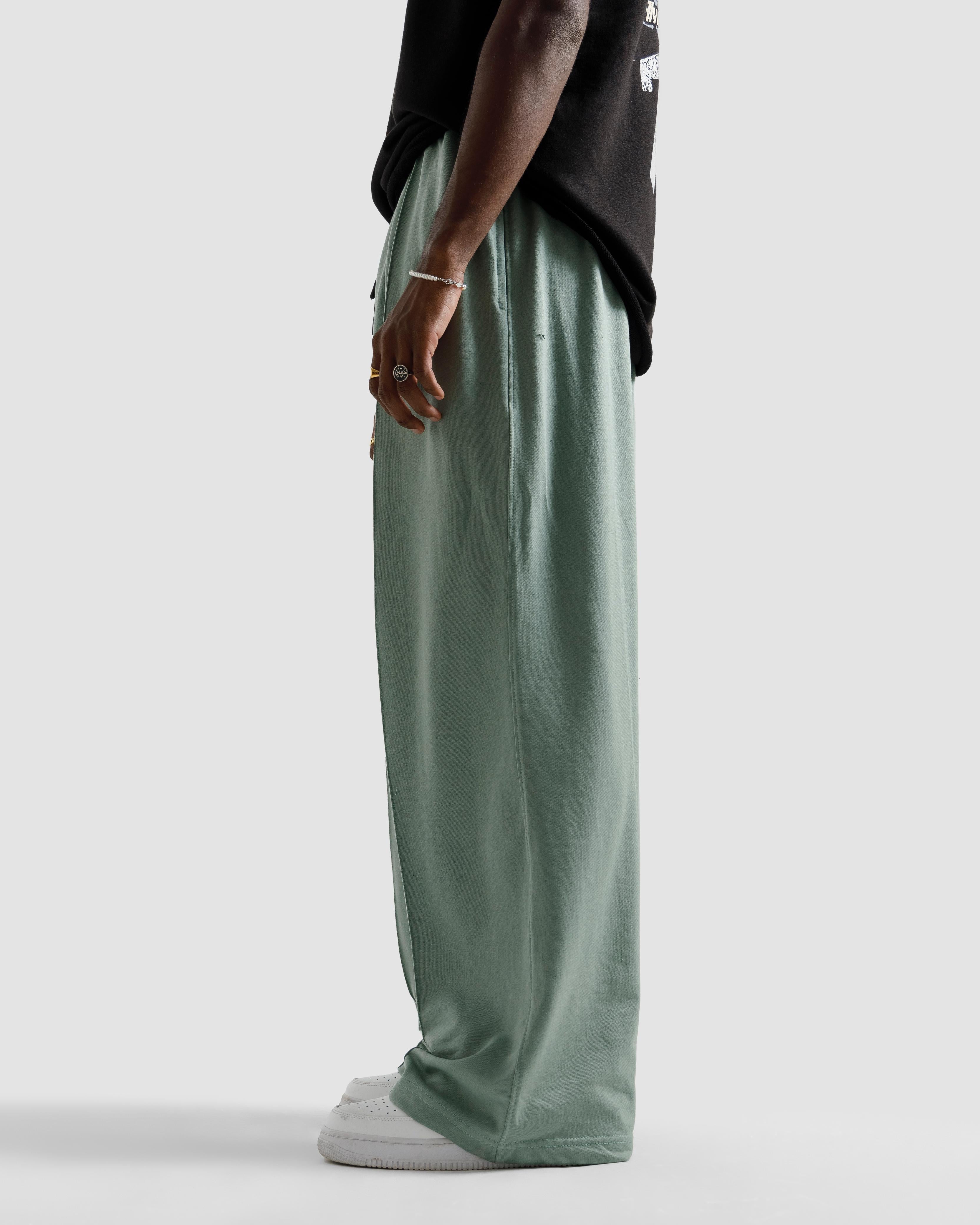 Straight-Leg Pleated Baggy Trousers