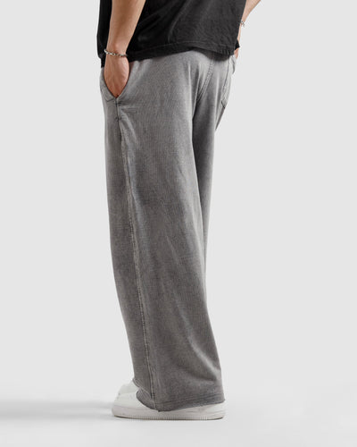 Washed Trousers With Raw Edges