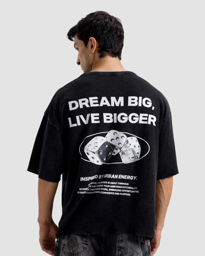 Washed Print Knit Tshirt