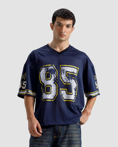 85 Varsity Print Mesh Tshirt